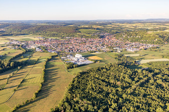 Vue aérienne de Vue de la ville depuis le sud-ouest à Weingarten dans le département Bade-Wurtemberg, Allemagne