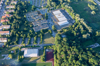 Vue aérienne de Écoles Balthasar Neumann dans le district d'Untergrombach à Bruchsal dans le département Bade-Wurtemberg, Allemagne