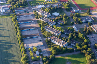 Vue aérienne de Direction de la police anti-émeute à Bruchsal dans le département Bade-Wurtemberg, Allemagne