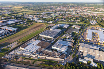 Vue aérienne de Terrain d'essai John Deere à Bruchsal dans le département Bade-Wurtemberg, Allemagne