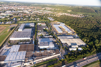Vue aérienne de ABONA à Bruchsal dans le département Bade-Wurtemberg, Allemagne