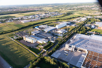 Vue aérienne de Biocomposites UPM à Bruchsal dans le département Bade-Wurtemberg, Allemagne