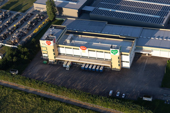 Vue aérienne de Zabler, Paradiso Bio à Bruchsal dans le département Bade-Wurtemberg, Allemagne