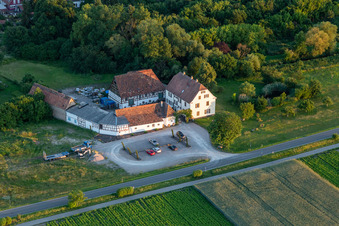 Photographie aérienne de Le vieux moulin de Gehrlein à Hatzenbühl dans le département Rhénanie-Palatinat, Allemagne