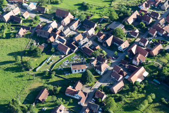 Vue oblique de Lembach dans le département Bas Rhin, France