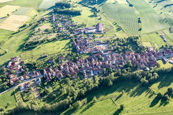 Vue d'oiseau de Bischholtz dans le département Bas Rhin, France