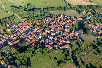 Mulhausen dans le département Bas Rhin, France depuis l'avion