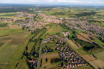 Val de Moder dans le département Bas Rhin, France d'en haut