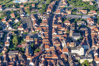 Val de Moder dans le département Bas Rhin, France depuis l'avion