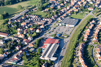 Vue aérienne de Correspondre à Val de Moder dans le département Bas Rhin, France