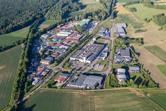 Niedermodern dans le département Bas Rhin, France depuis l'avion