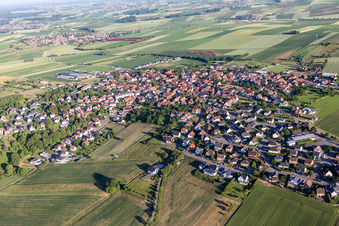 Vue oblique de Dauendorf dans le département Bas Rhin, France