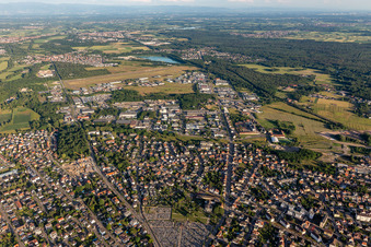 Photographie aérienne de Hagenau dans le département Bas Rhin, France