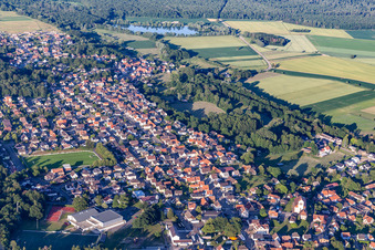 Schirrhein dans le département Bas Rhin, France vue d'en haut
