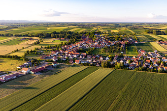 Buhl dans le département Bas Rhin, France depuis l'avion