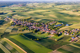 Vue oblique de Siegen dans le département Bas Rhin, France