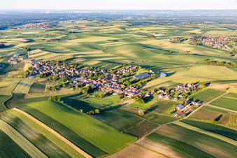 Siegen dans le département Bas Rhin, France d'en haut