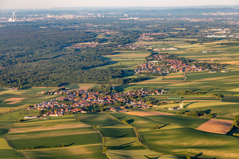 Vue oblique de Salmbach dans le département Bas Rhin, France