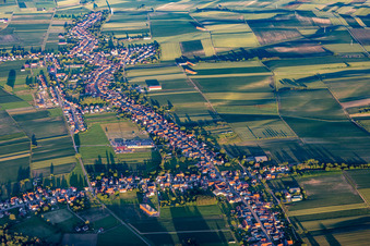 Schleithal dans le département Bas Rhin, France hors des airs