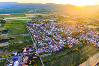 Vue aérienne de Du sud-est à Meckenheim dans le département Rhénanie-Palatinat, Allemagne