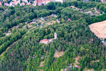 Vue aérienne de Tour d'Alteburg à Arnstadt dans le département Thuringe, Allemagne