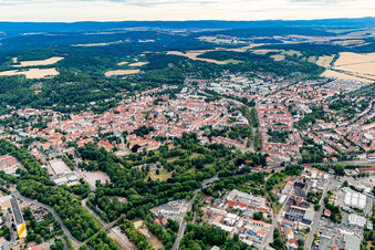 Vue aérienne de Vue de la ville depuis l'est à Arnstadt dans le département Thuringe, Allemagne