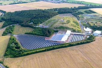 Vue aérienne de Service des déchets du district de Gotha à le quartier Wipperoda in Georgenthal dans le département Thuringe, Allemagne