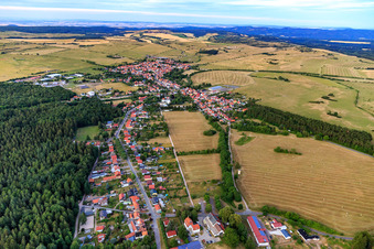 Vue aérienne de Friedrichsanfang à le quartier Crawinkel in Ohrdruf dans le département Thuringe, Allemagne