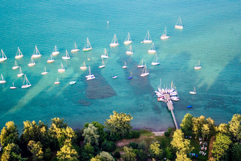Vue oblique de Quartier Litzelstetten in Konstanz dans le département Bade-Wurtemberg, Allemagne