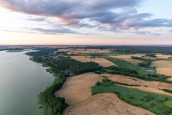 Vue aérienne de Camping à Oberuckersee du sud à Oberuckersee dans le département Brandebourg, Allemagne