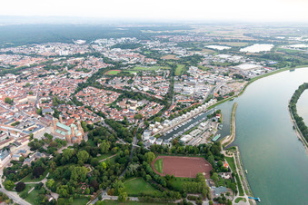 Vue aérienne de Marina à Speyer dans le département Rhénanie-Palatinat, Allemagne