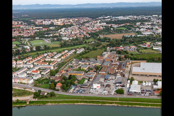 Vue aérienne de Cour industrielle Speyer à Speyer dans le département Rhénanie-Palatinat, Allemagne