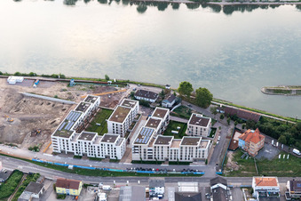 Vue oblique de Projet résidentiel AM FLUSS, Speyer sur la rive du Rhin de Spire : Alte Ziegelei / Franz-Kirmeier-Straße à Speyer dans le département Rhénanie-Palatinat, Allemagne
