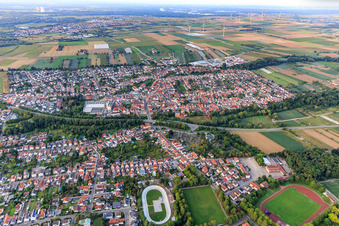 Vue aérienne de Vue du nord à Dudenhofen dans le département Rhénanie-Palatinat, Allemagne