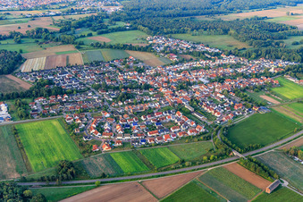 Vue aérienne de Vue du nord à Hanhofen dans le département Rhénanie-Palatinat, Allemagne