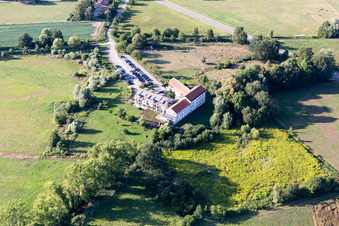 Vue aérienne de Moulin Zeiskamer à Zeiskam dans le département Rhénanie-Palatinat, Allemagne