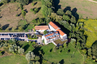 Vue aérienne de Moulin Zeiskamer à Zeiskam dans le département Rhénanie-Palatinat, Allemagne