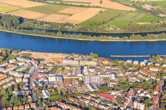 Vue aérienne de Projet de construction de l'ancienne briqueterie sur les rives du Rhin à Speyer dans le département Rhénanie-Palatinat, Allemagne