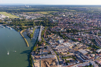 Vue aérienne de Marina Speyer à Speyer dans le département Rhénanie-Palatinat, Allemagne