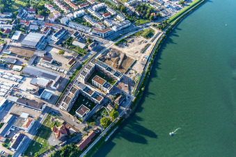 Projet résidentiel au bord du Rhin à Spire : Ancienne briqueterie / Franz-Kirmeier-Straße à Speyer dans le département Rhénanie-Palatinat, Allemagne vue du ciel
