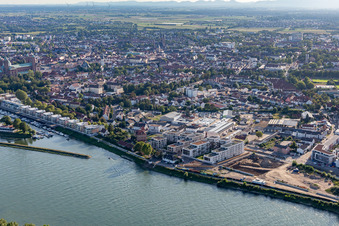 Enregistrement par drone de Projet résidentiel sur la rive du Rhin de Spire : Alte Ziegelei / Franz-Kirmeier-Straße à Speyer dans le département Rhénanie-Palatinat, Allemagne