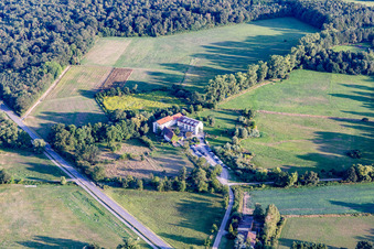 Vue oblique de Moulin Zeiskamer à Zeiskam dans le département Rhénanie-Palatinat, Allemagne