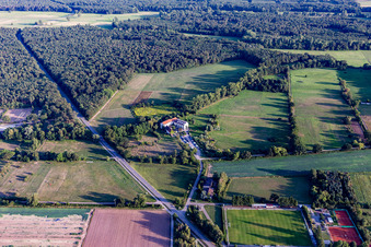Moulin Zeiskamer à Zeiskam dans le département Rhénanie-Palatinat, Allemagne d'en haut