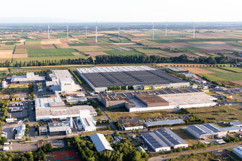 Offenbach an der Queich dans le département Rhénanie-Palatinat, Allemagne hors des airs