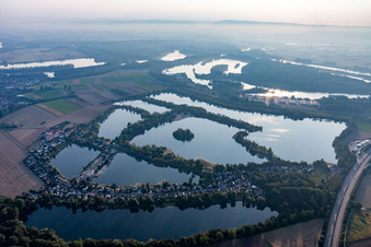 Vue aérienne de Binsfeld à Speyer dans le département Rhénanie-Palatinat, Allemagne