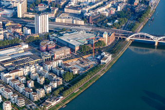 Vue aérienne de Broyeur à cylindres à le quartier Süd in Ludwigshafen am Rhein dans le département Rhénanie-Palatinat, Allemagne