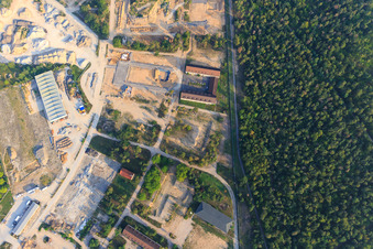 Vue oblique de Bague George Sullivan sur le site de l'ancienne caserne américaine Sullivan à Käfertaler Wald à le quartier Käfertal in Mannheim dans le département Bade-Wurtemberg, Allemagne