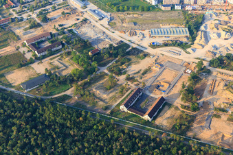 Vue aérienne de Joy Fleming-Rin sur le site de l'ancienne caserne américaine SULLIVAN à Käfertaler Wald à le quartier Käfertal in Mannheim dans le département Bade-Wurtemberg, Allemagne