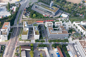 Vue aérienne de Pompiers à le quartier Bahnstadt in Heidelberg dans le département Bade-Wurtemberg, Allemagne