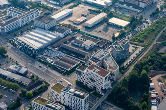 Vue aérienne de Hôtel B&B à le quartier Alte Stadtgärtnerei in Heidelberg dans le département Bade-Wurtemberg, Allemagne